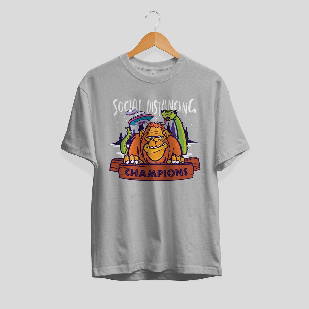 Social Distancing Champions Half Sleeve T-Shirt — Men