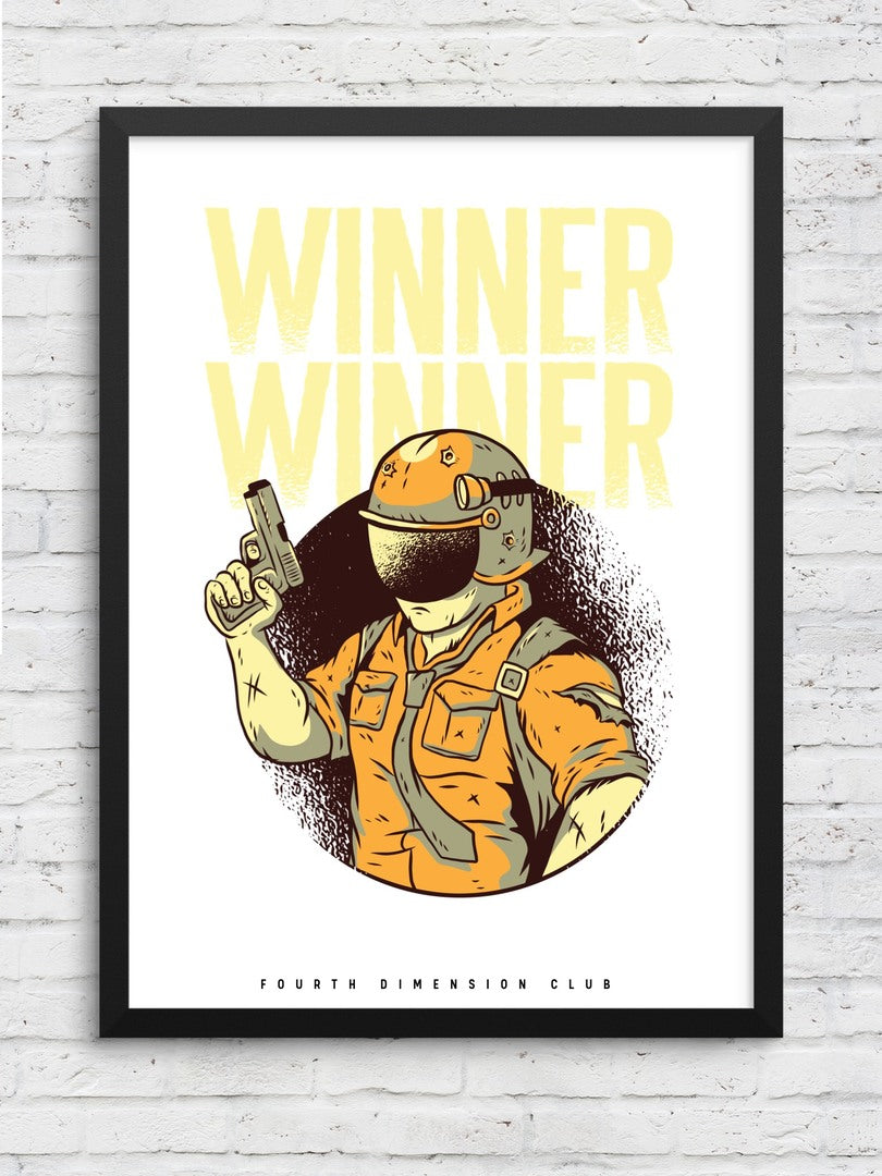 Winner Winner Framed Poster — A3 12 X 18 Inch