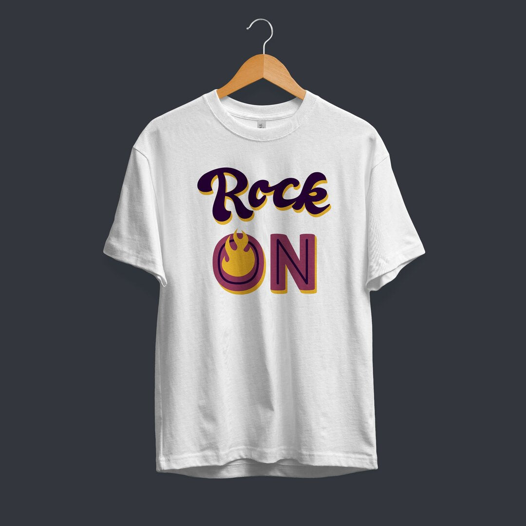 Rock On Half Sleeve T-Shirt — Men