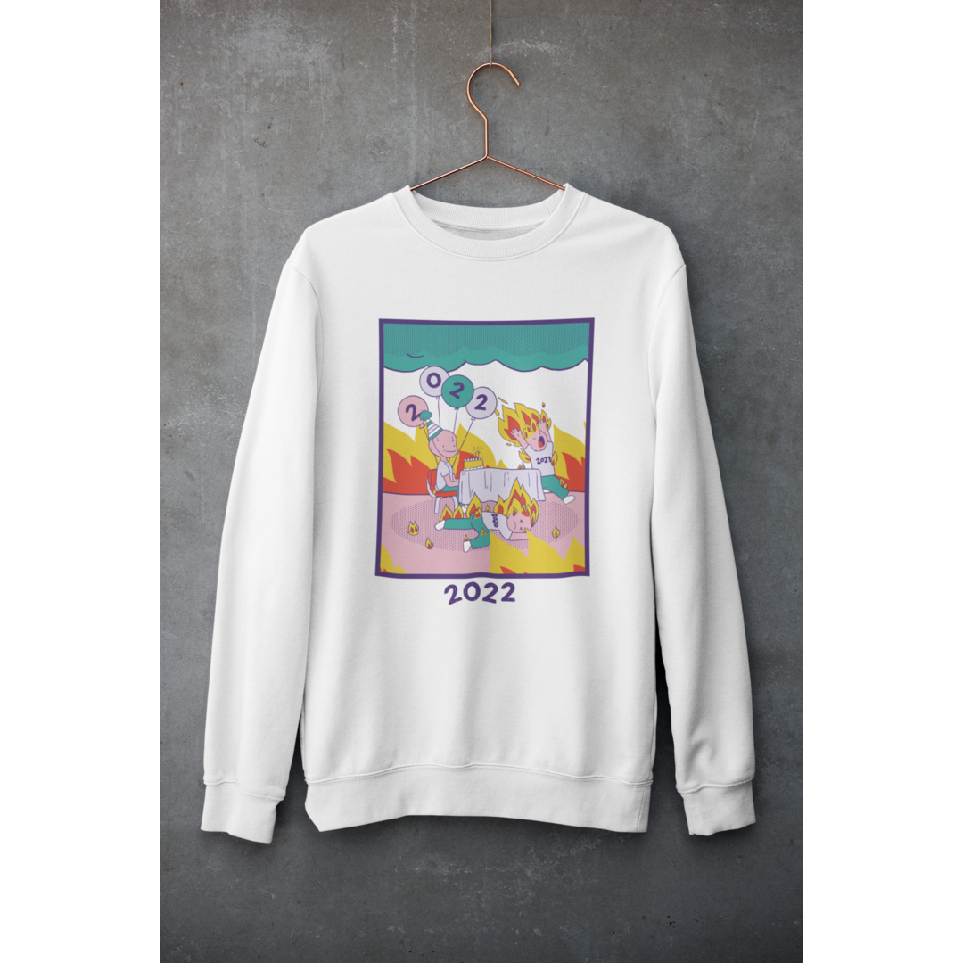 Funny 2022 Unisex Sweatshirt — White