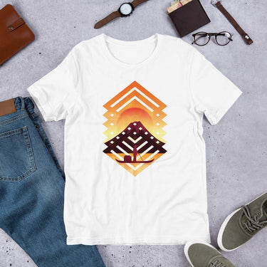Geometric Sunset Half Sleeve T-Shirt