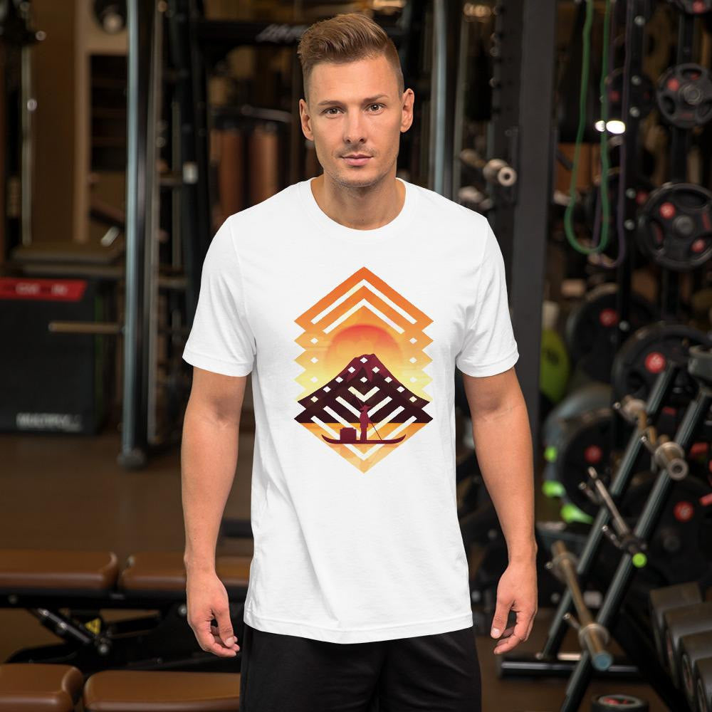 Geometric Sunset Half Sleeve T-Shirt