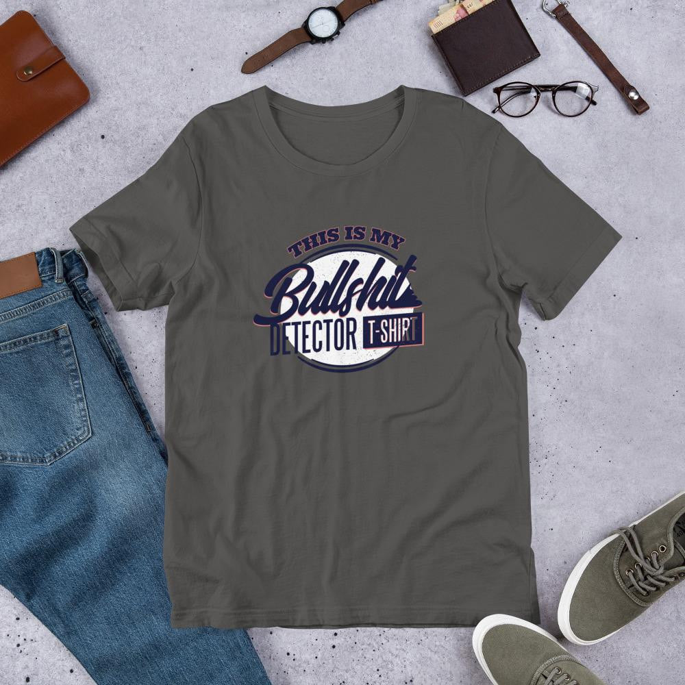 Bullshit Detector Half Sleeve T-Shirt — Charcoal
