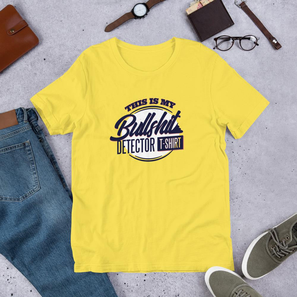 Bullshit Detector Half Sleeve T-Shirt — Yellow