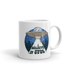 Alien Spaceship Coffee Mug — front view