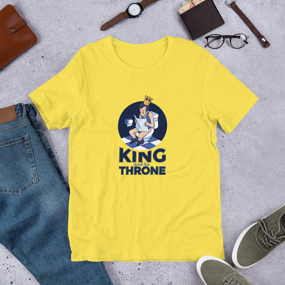 King Throne Half Sleeve T-Shirt — Yellow