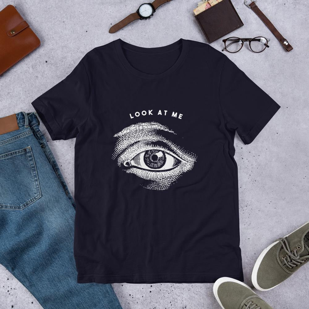 Look At Me Half Sleeve T-Shirt — Navy