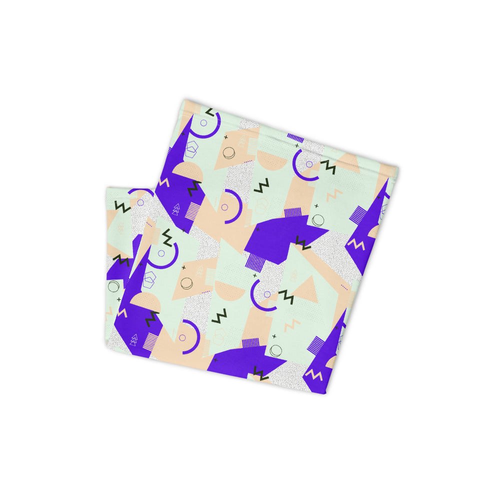 Memphis Pattern Neck Gaiter #Purple