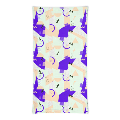 Memphis Pattern Neck Gaiter #Purple