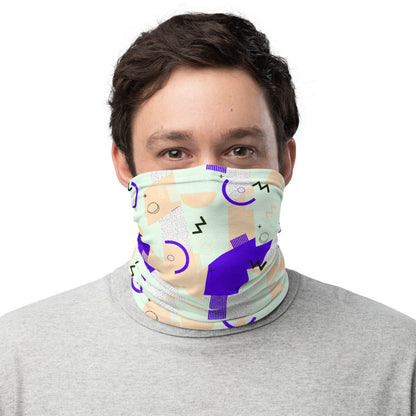 Memphis Pattern Neck Gaiter #Purple