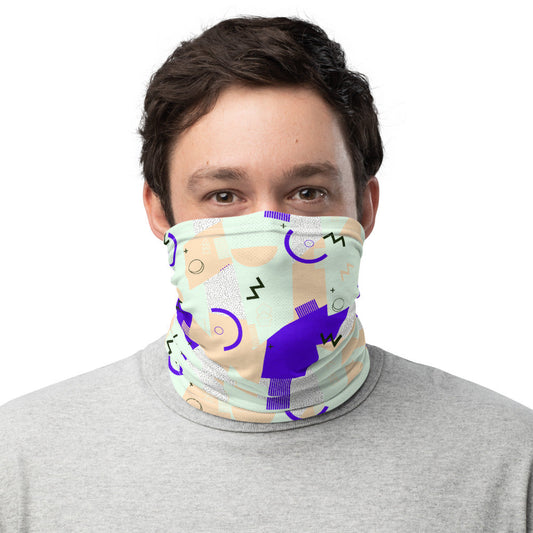 Memphis Pattern Neck Gaiter #Purple