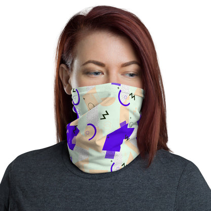 Memphis Pattern Neck Gaiter #Purple