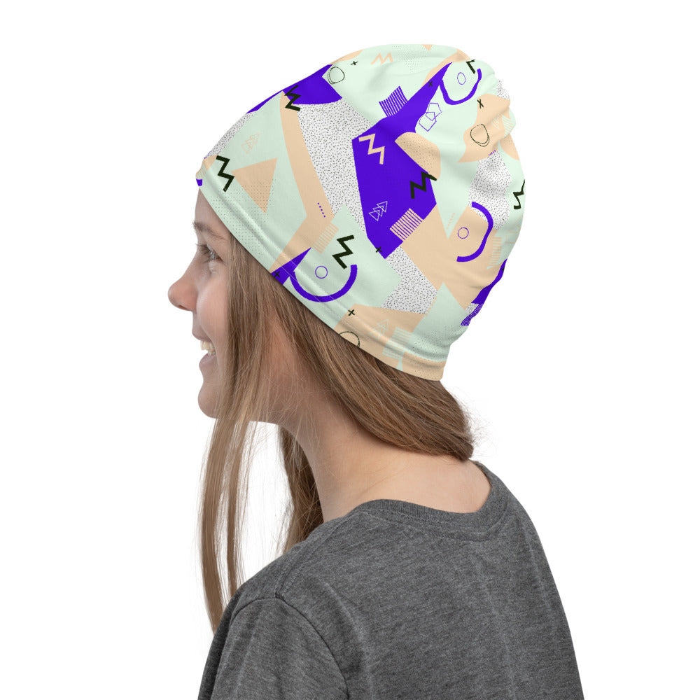 Memphis Pattern Neck Gaiter #Purple