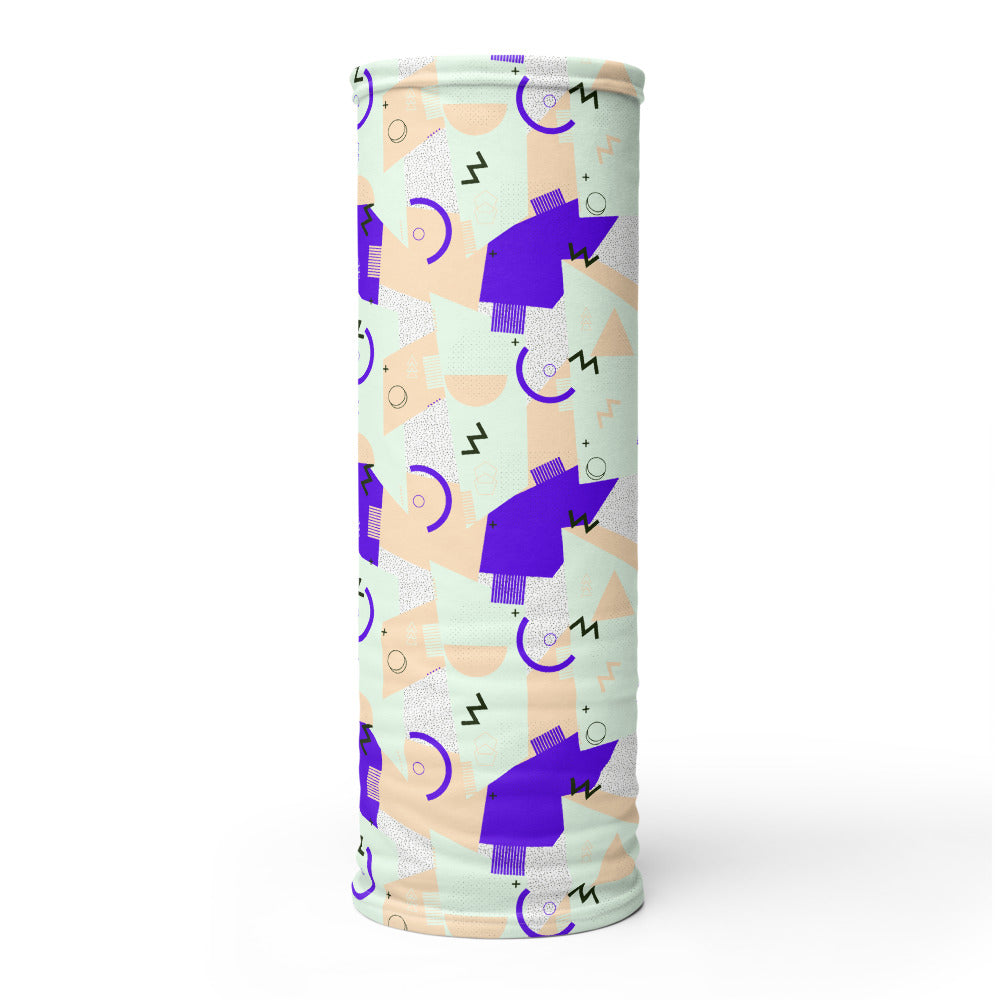 Memphis Pattern Neck Gaiter #Purple