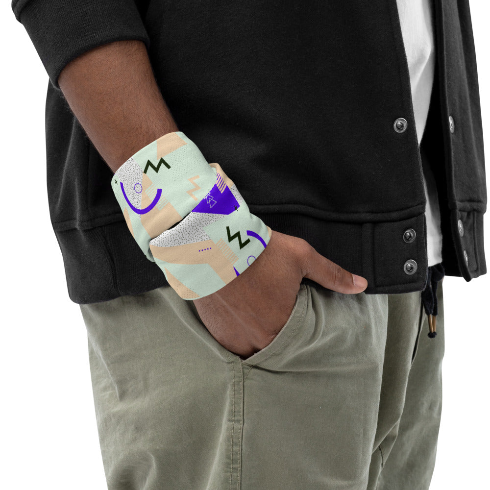 Memphis Pattern Neck Gaiter #Purple