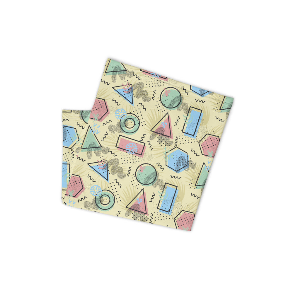 Memphis Pattern Neck Gaiter #Pale