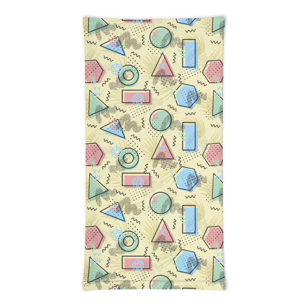 Memphis Pattern Neck Gaiter #Pale
