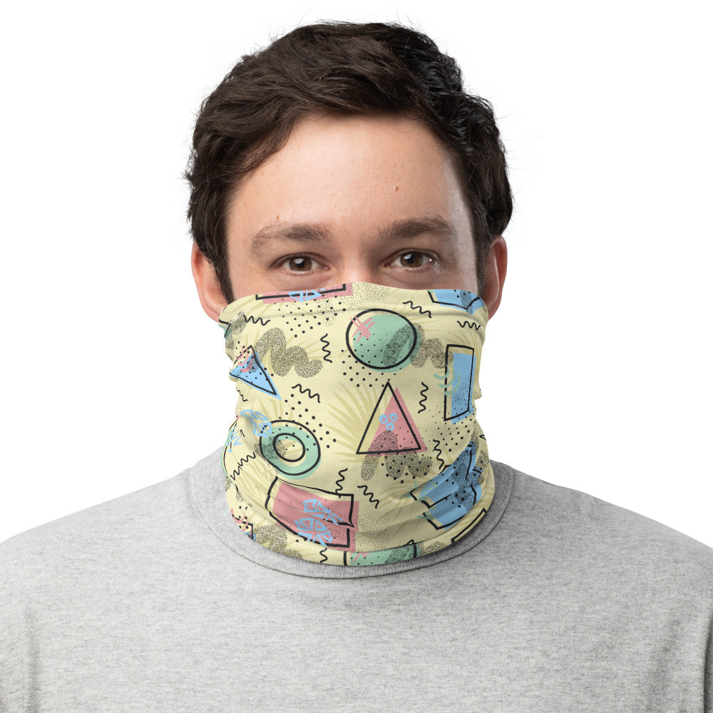 Memphis Pattern Neck Gaiter #Pale