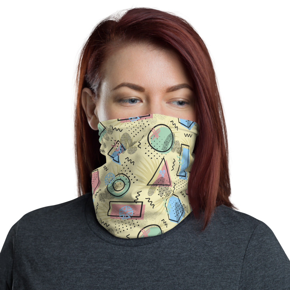 Memphis Pattern Neck Gaiter #Pale