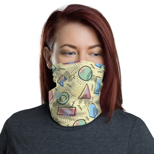 Memphis Pattern Neck Gaiter #Pale
