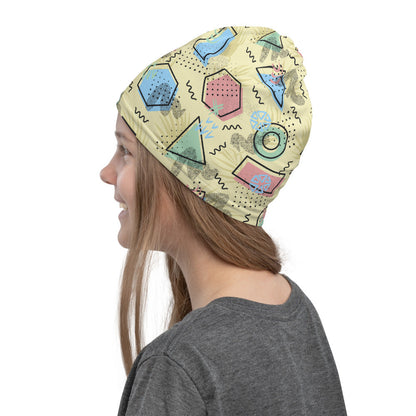 Memphis Pattern Neck Gaiter #Pale