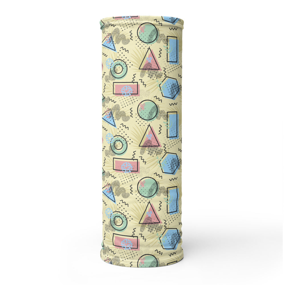 Memphis Pattern Neck Gaiter #Pale