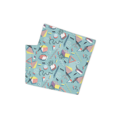 Memphis Pattern Neck Gaiter #Mint