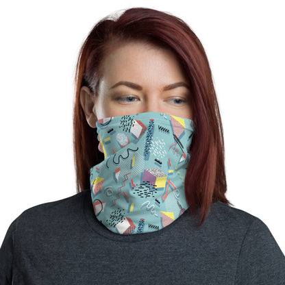 Memphis Pattern Neck Gaiter #Mint