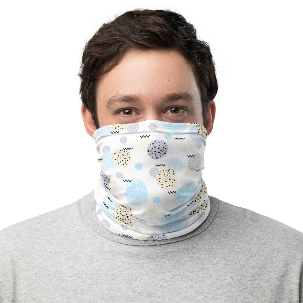 Memphis Pattern Neck Gaiter #Cream