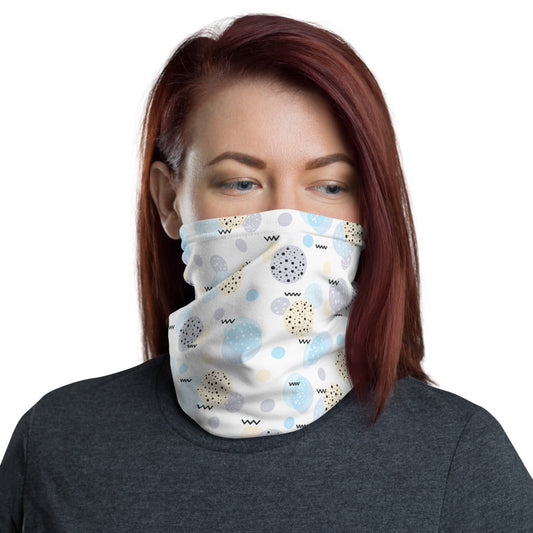 Memphis Pattern Neck Gaiter #Cream