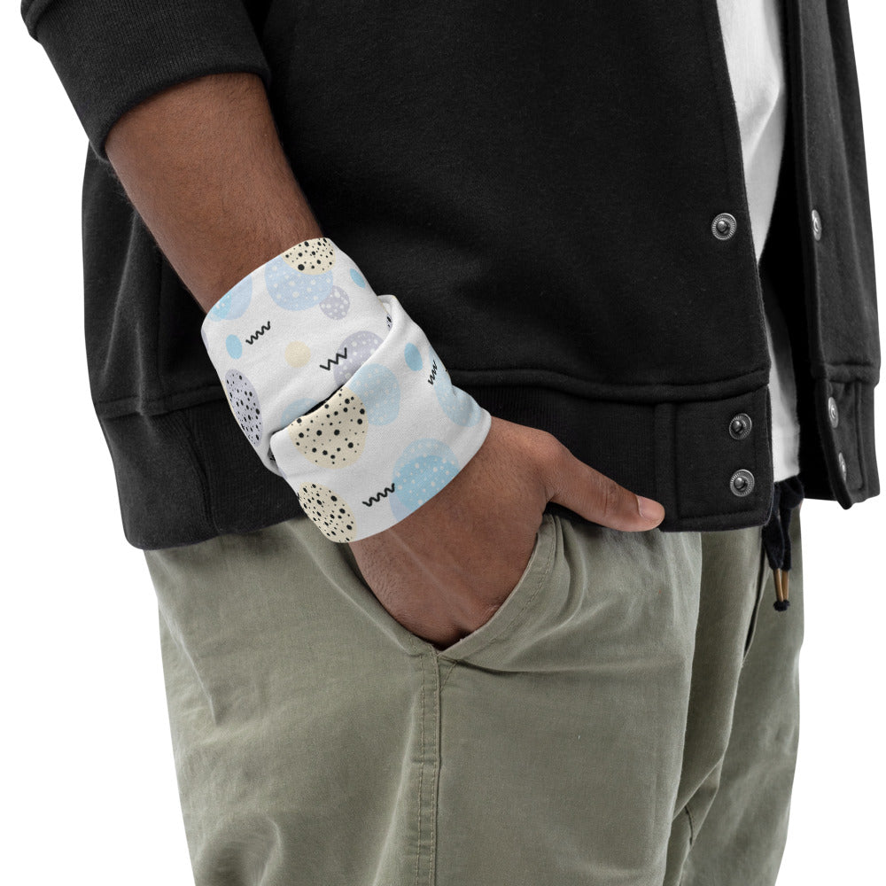 Memphis Pattern Neck Gaiter #Cream