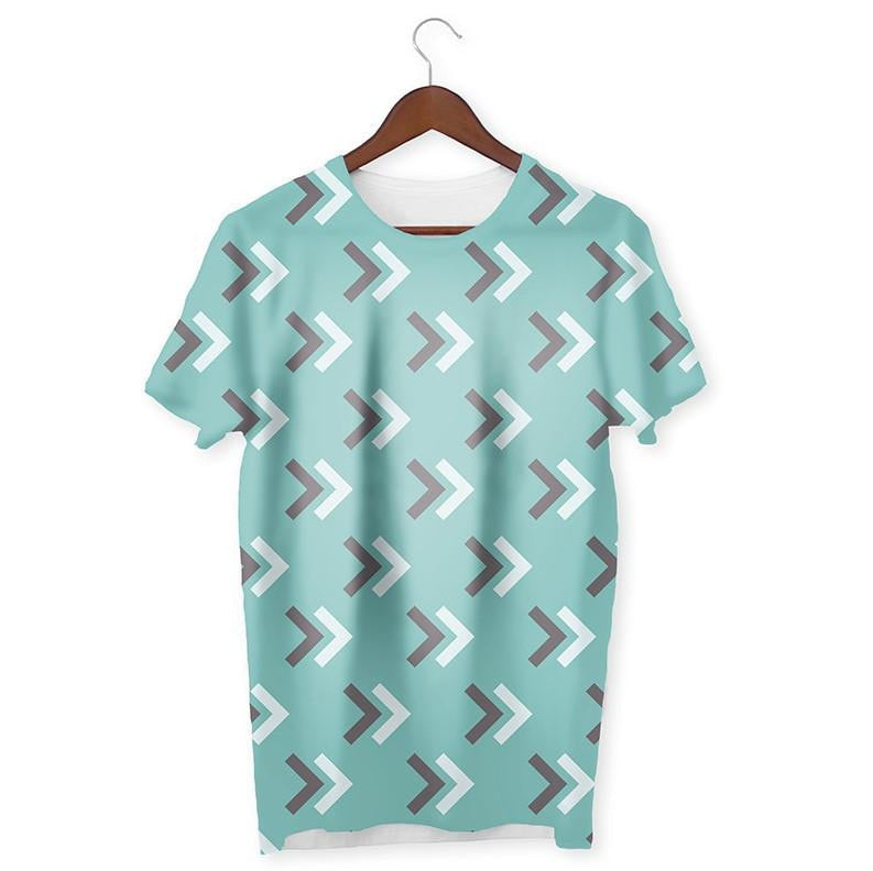Mint Arrows Pattern T-Shirt