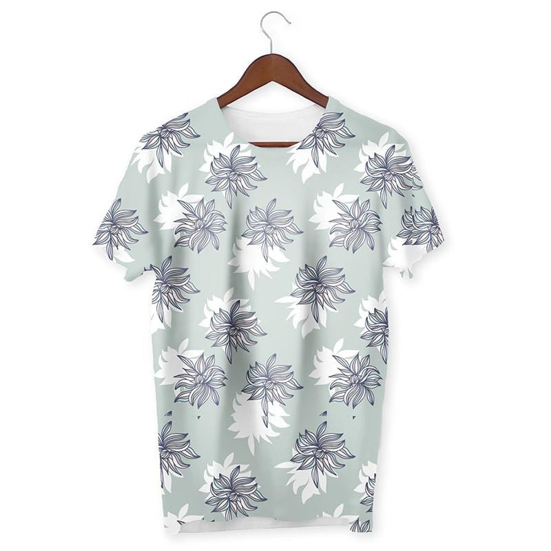 Misty Morning Floral Pattern T-Shirt
