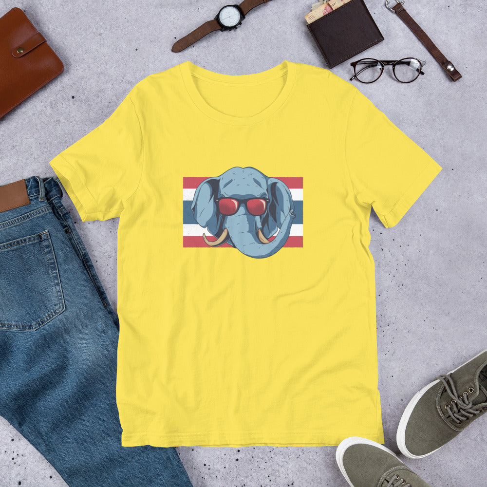 Thailand Elephant Half-Sleeve Unisex T-Shirt — Yellow