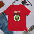 Need Space Alien Half-Sleeve T-Shirt — Red