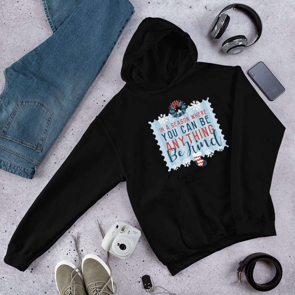 Be Kind Unisex Hooded Sweatshirt — Black
