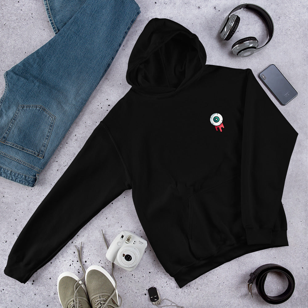 Bleeding Eye Unisex Hooded Sweatshirt #Pocket-design