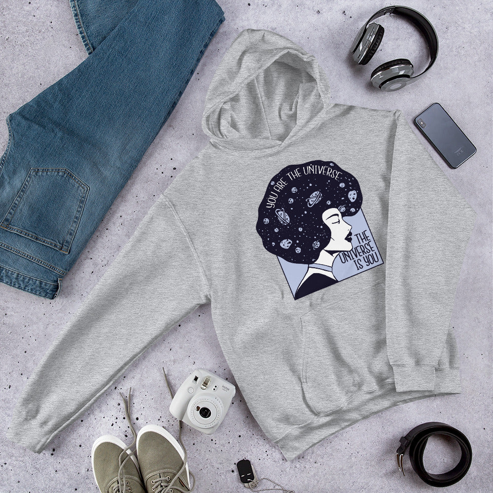 Universe Girl Unisex Hooded Sweatshirt — Sport Grey
