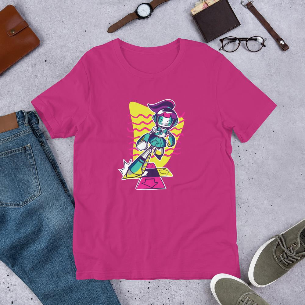 Dancing Robot Half Sleeve T-Shirt — Berry