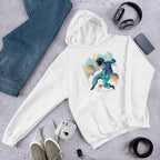 Techno Astronaut Unisex Hooded Sweatshirt — White
