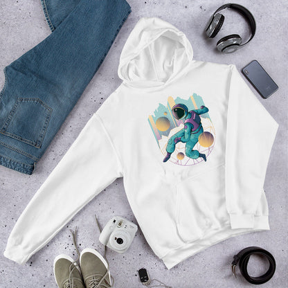 Techno Astronaut Unisex Hooded Sweatshirt