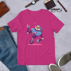 Mono Wheel Robot Half Sleeve T-Shirt — Berry