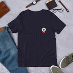 Bleeding Eye Half-Sleeve Unisex T-Shirt — Navy