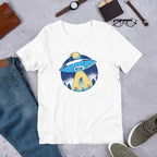 Alien Abduction Half-Sleeve T-Shirt — White