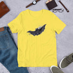 Bat Halloween Unisex Half-Sleeve T-Shirt — Yellow