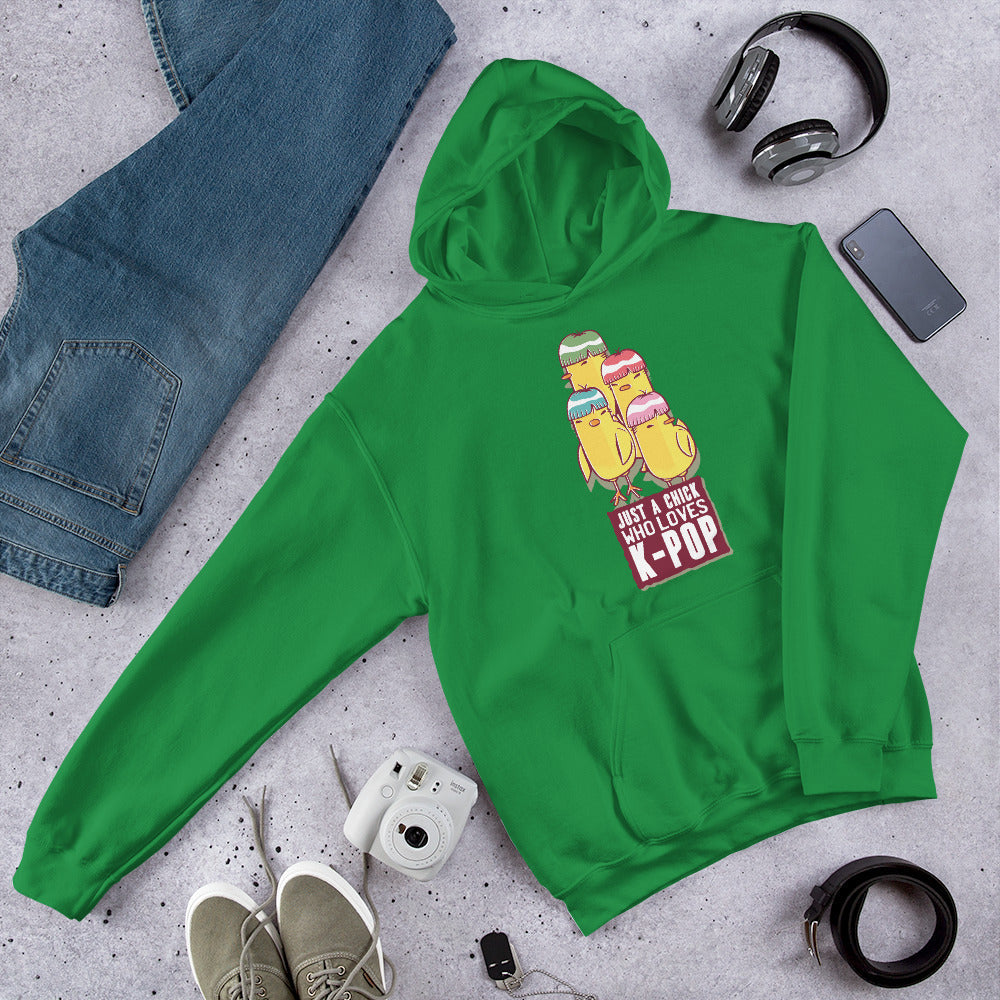 K-pop Chick Unisex Hooded Sweatshirt — Irish Green