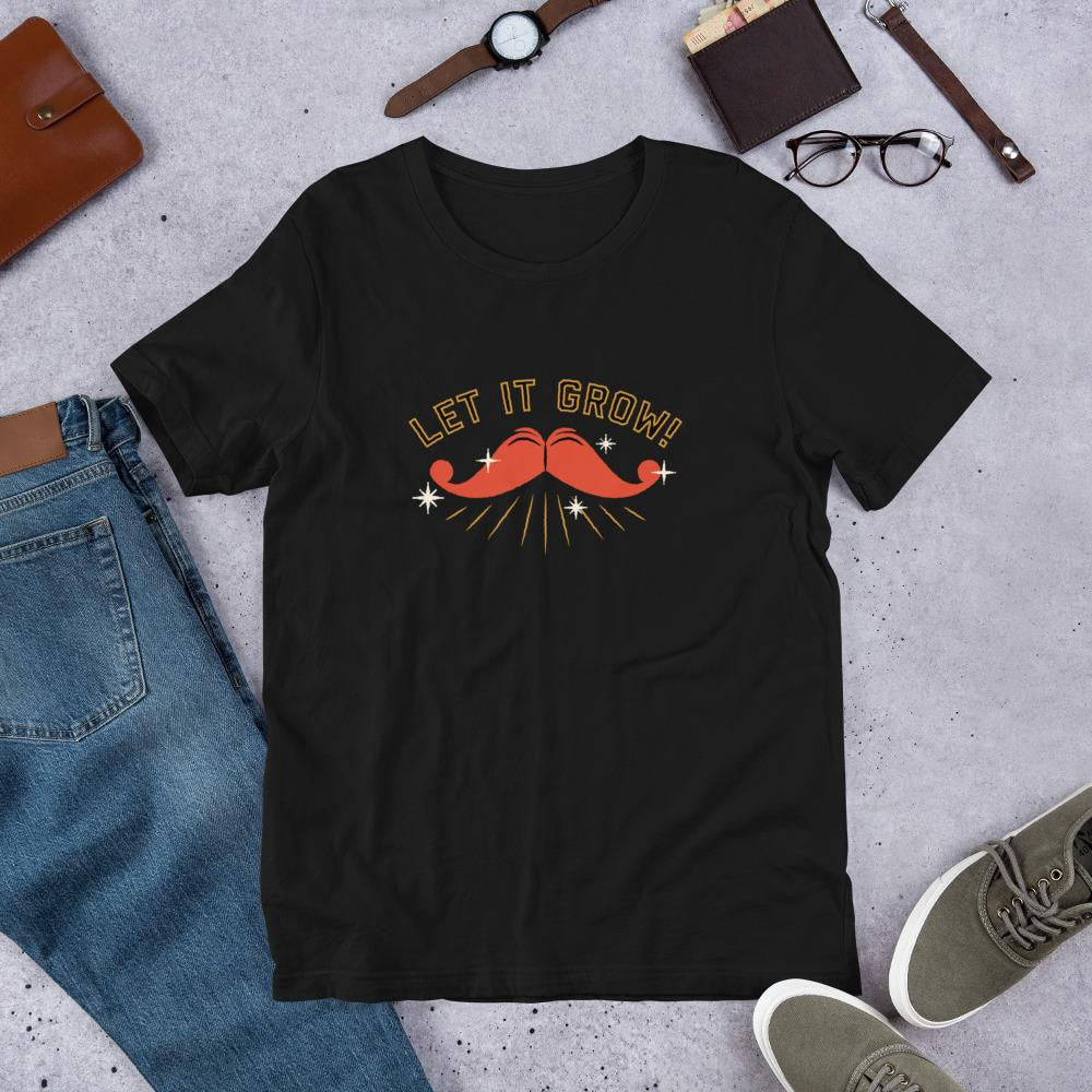 Let It Grow Half-Sleeve T-Shirt — Black