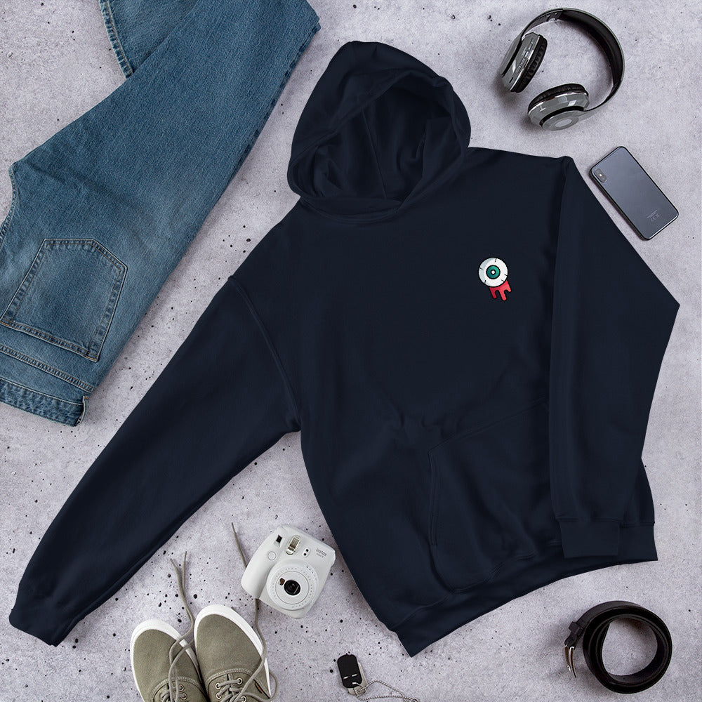 Bleeding Eye Unisex Hooded Sweatshirt — Navy