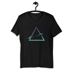 Triangle Abstract Half-Sleeve T-Shirt — Black