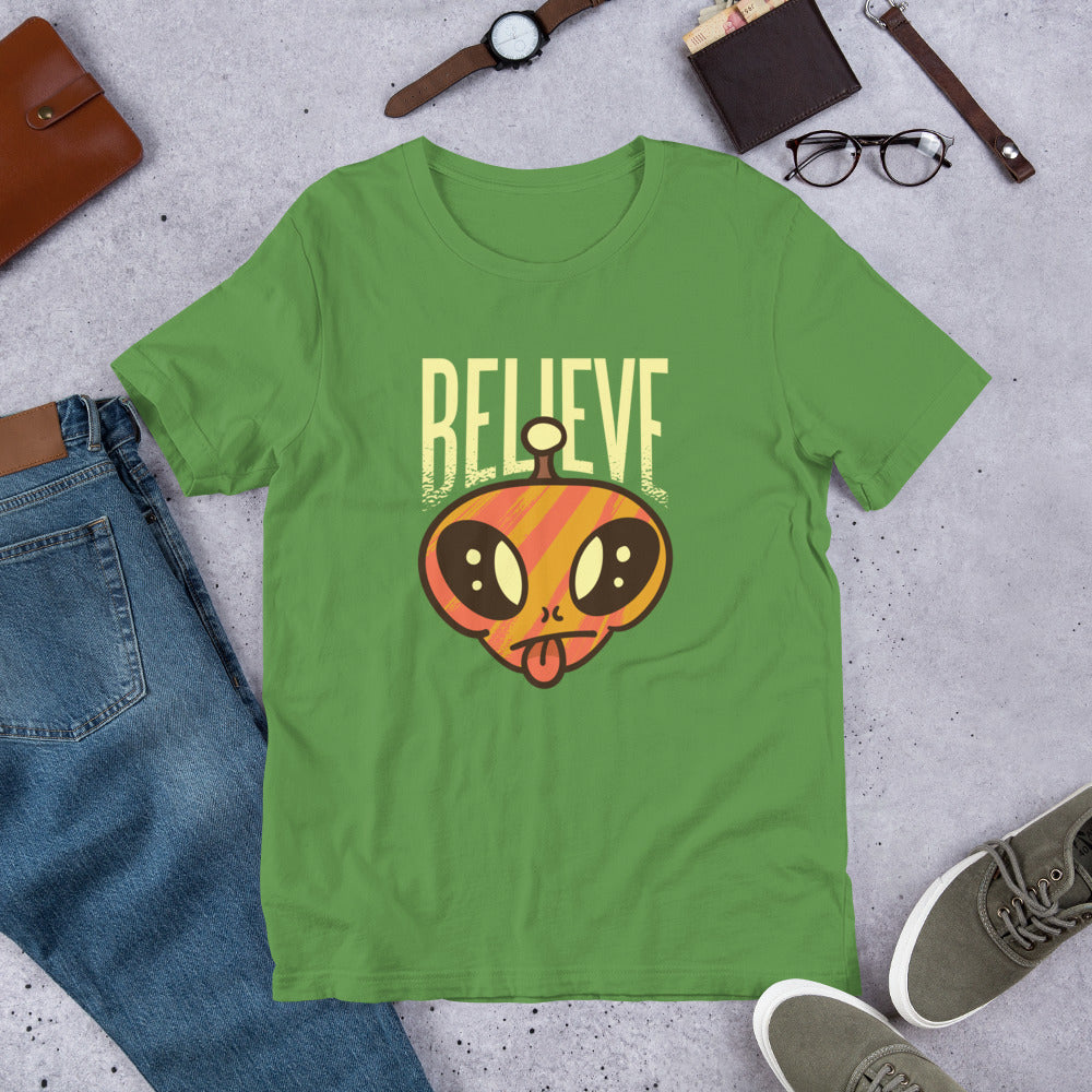 Believe Alien Unisex Half-Sleeve T-Shirt — detail view 4